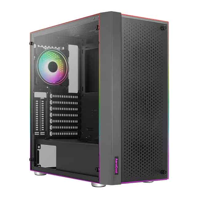 (image for) AeroCool Skribble ARGB Tempered Glass Mid Tower Gaming Case inc 3 x 120mm Fans